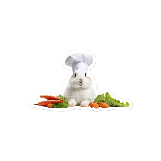 Florida White Chef Bunny Sticker - Stickerfy.ai