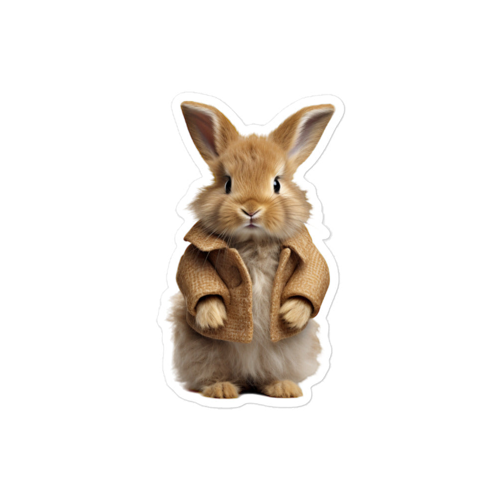 Jersey Wooly Persuasive Sales Bunny Sticker - Stickerfy.ai