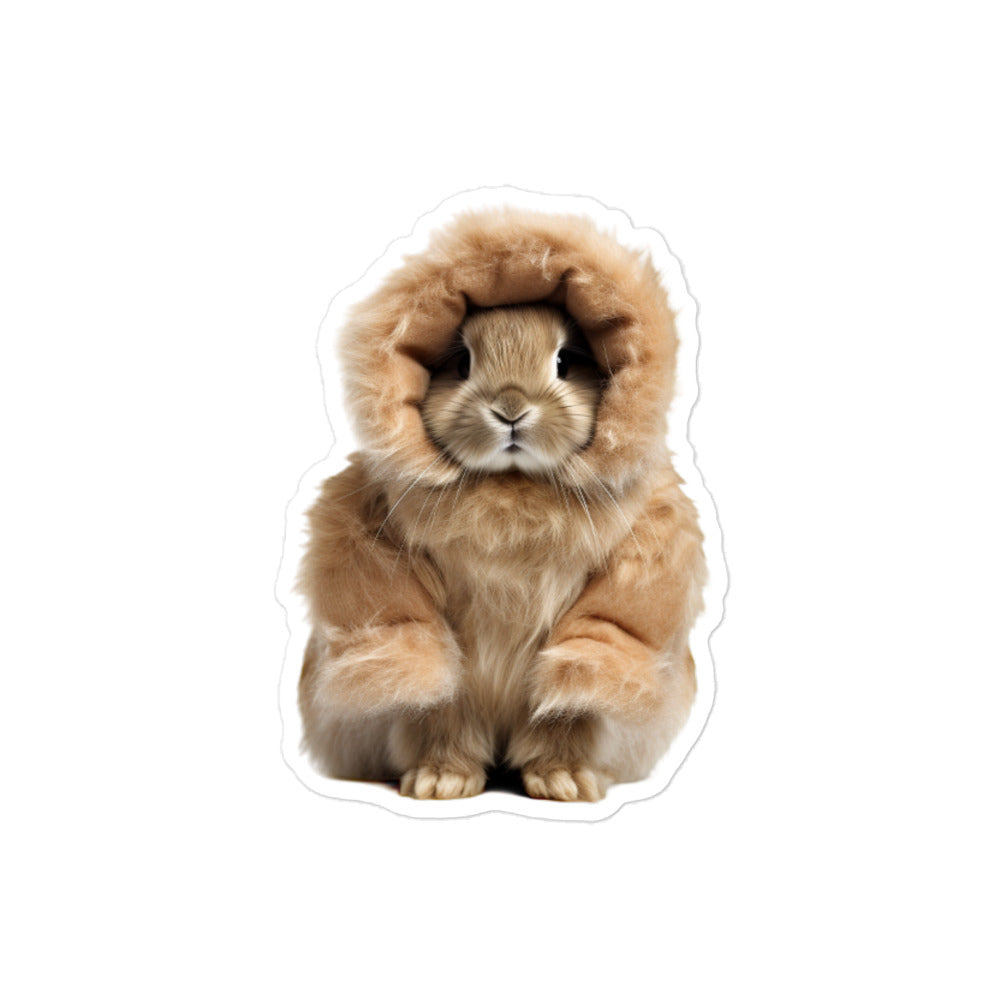 Jersey Wooly Persuasive Sales Bunny Sticker - Stickerfy.ai