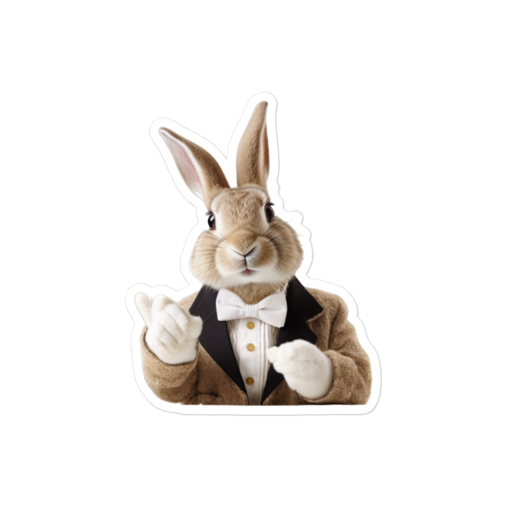 Jersey Wooly Welcoming Hotel Bunny Sticker - Stickerfy.ai