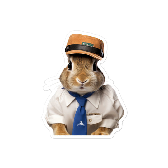 Mini Rex Transit Operator Bunny Sticker - Stickerfy.ai