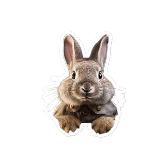 Silver Marten Transit Operator Bunny Sticker - Stickerfy.ai