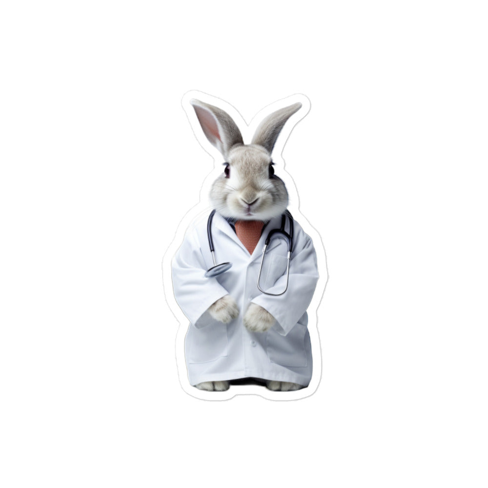 Polish Compassionate Doctor Bunny Sticker - Stickerfy.ai