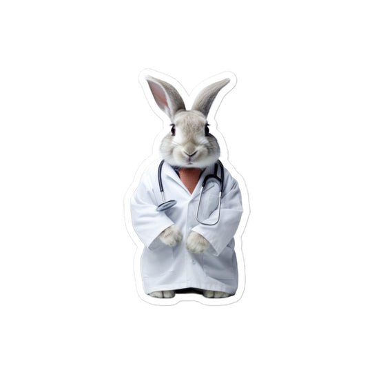 Polish Compassionate Doctor Bunny Sticker - Stickerfy.ai