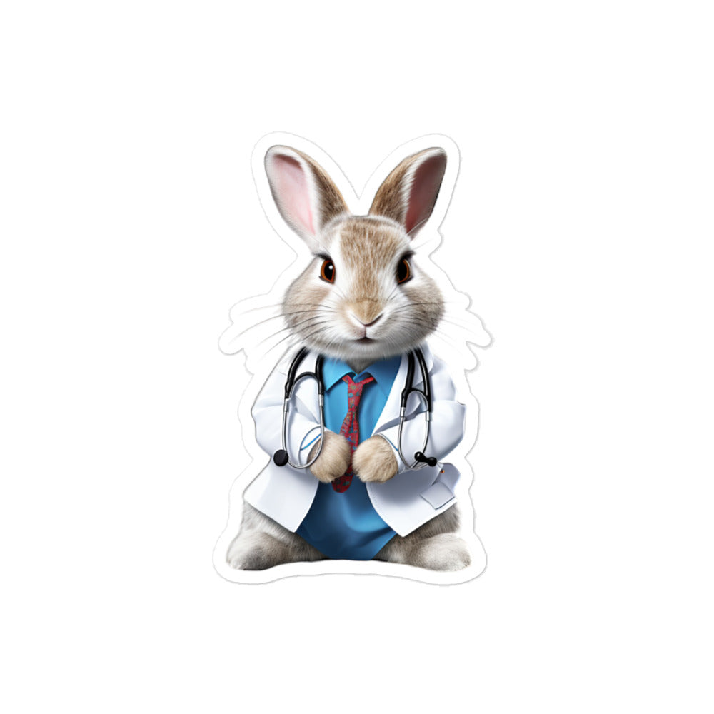 Thrianta Compassionate Doctor Bunny Sticker - Stickerfy.ai