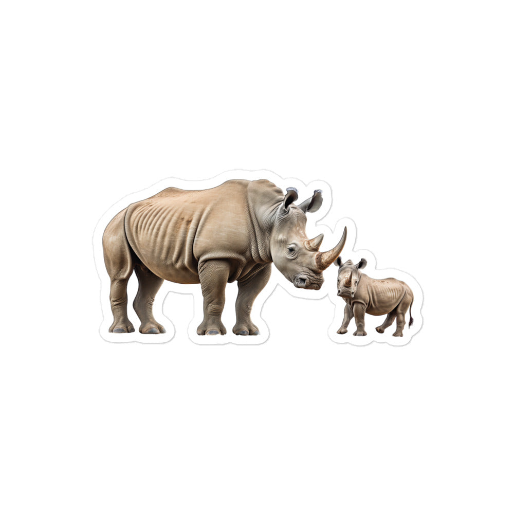 White Rhinoceros Sticker