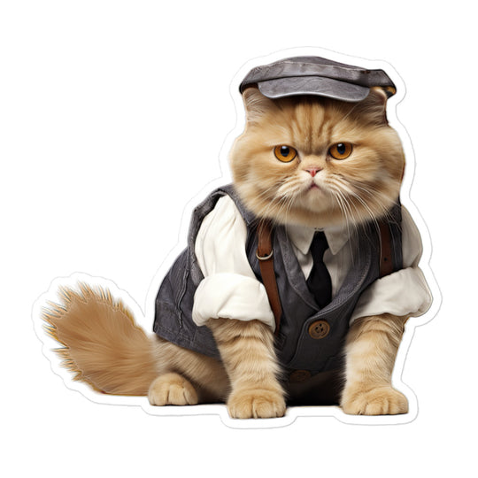 Exotic Shorthair Transit Operator Sticker - Stickerfy.ai