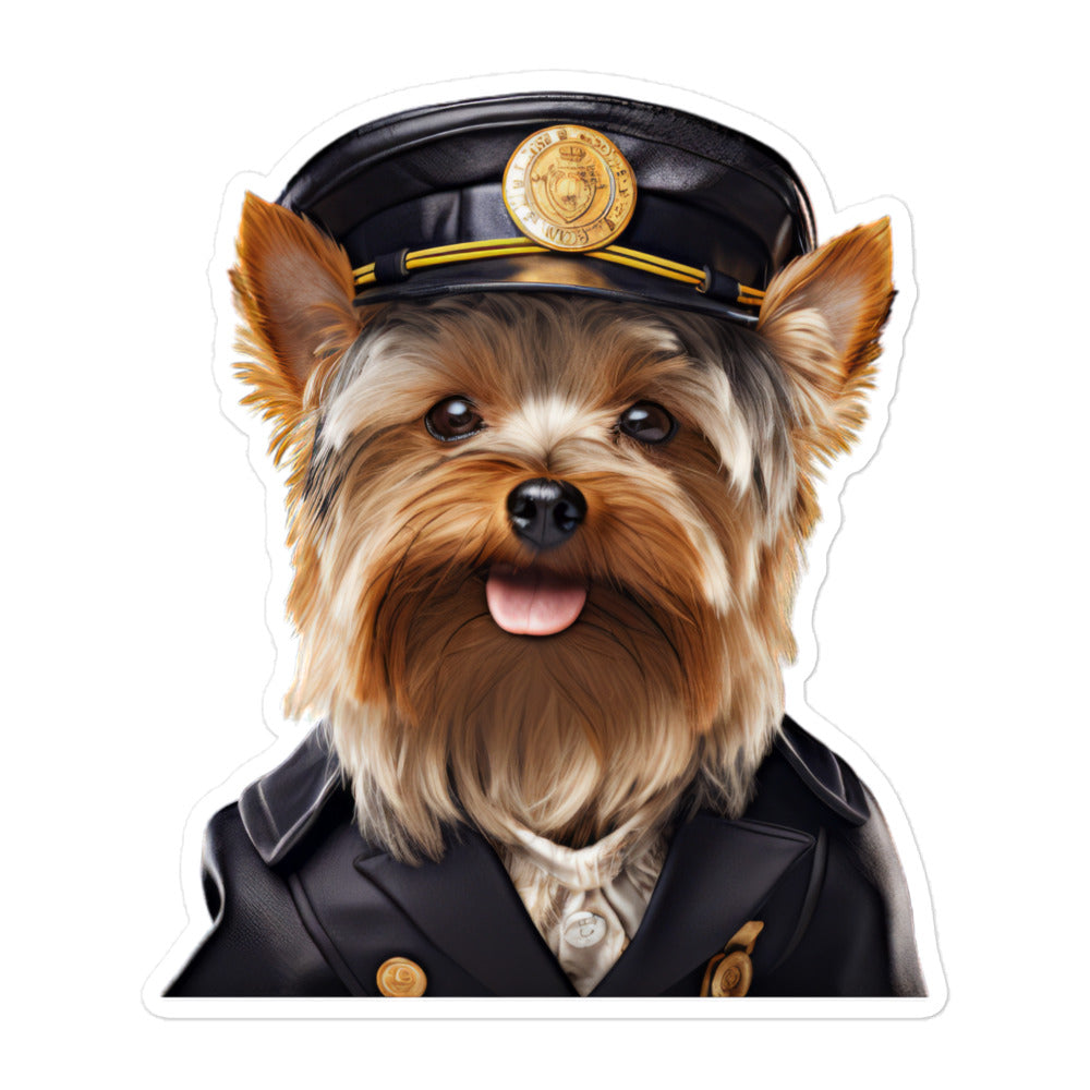 Yorkshire Terrier Transit Operator Sticker - Stickerfy.ai