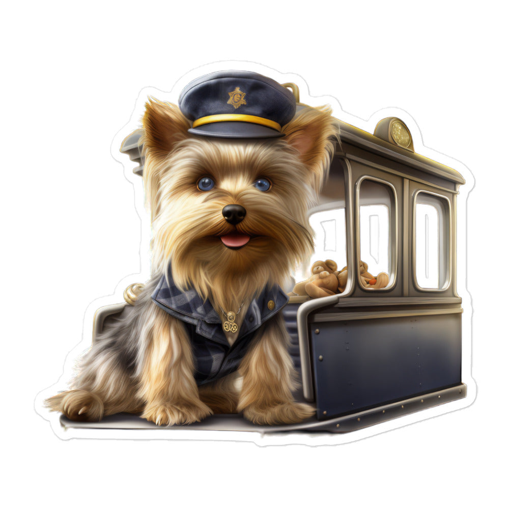Yorkshire Terrier Transit Operator Sticker - Stickerfy.ai