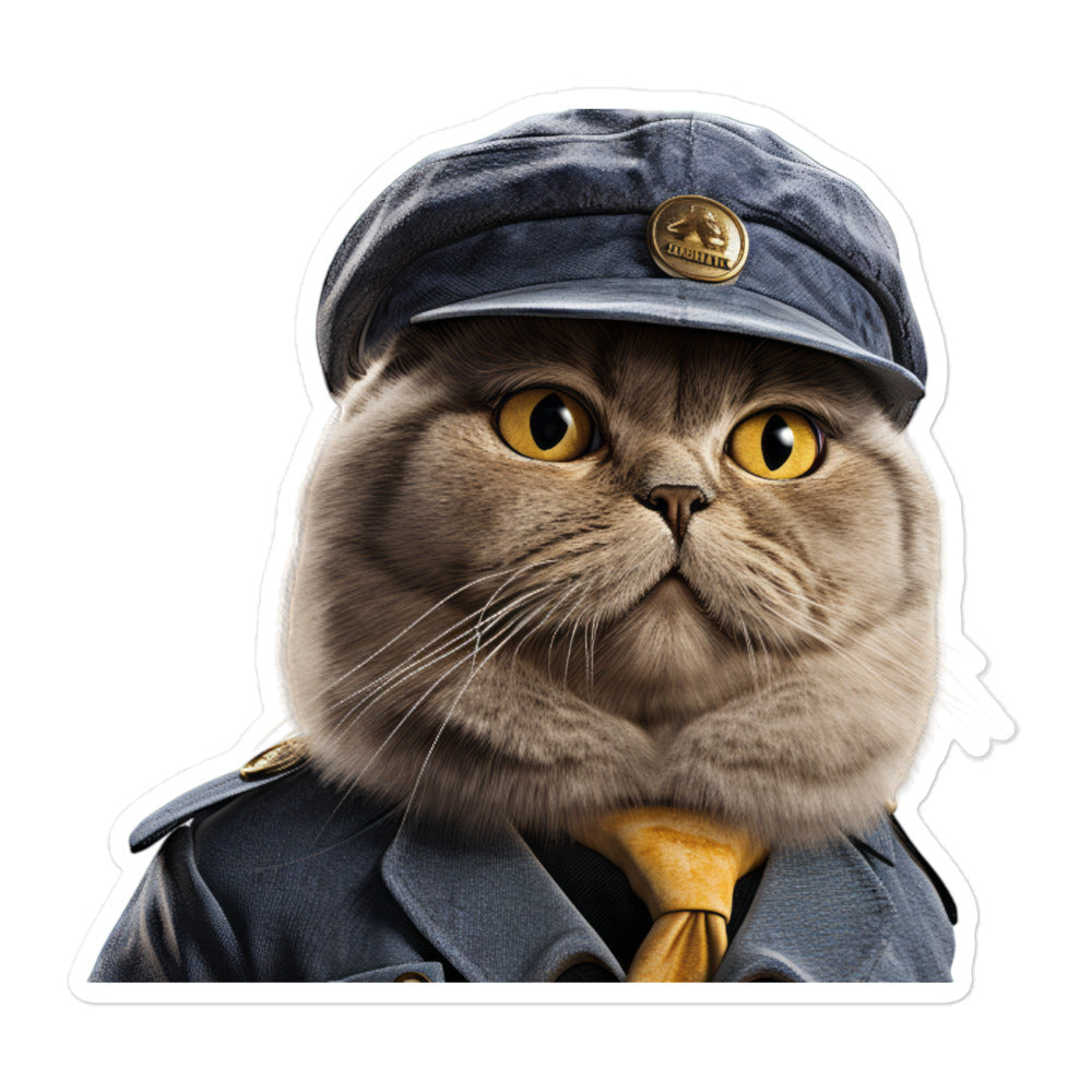 Scottish Fold Transit Operator Sticker - Stickerfy.ai