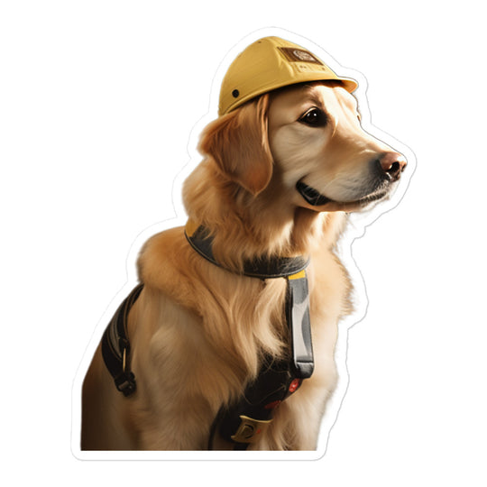 Golden Retriever Transit Operator Sticker - Stickerfy.ai