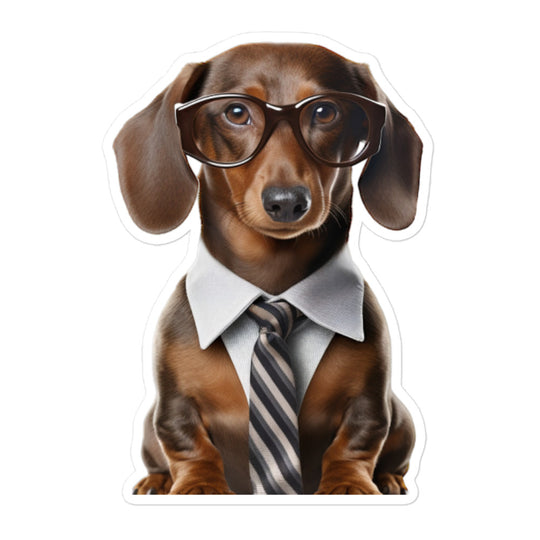 Dachshund Sales Consultant Sticker - Stickerfy.ai