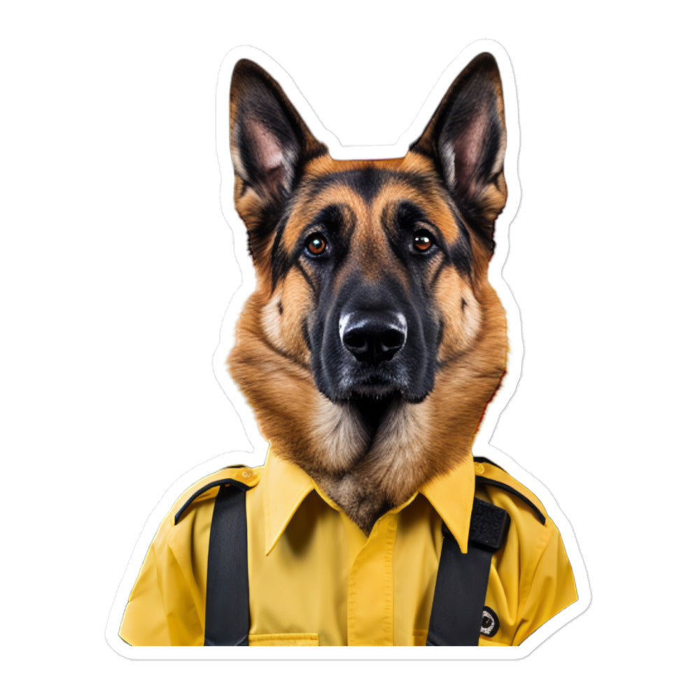 German Shepherd Transit Operator Sticker - Stickerfy.ai