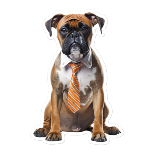 Boxer Sales Consultant Sticker - Stickerfy.ai