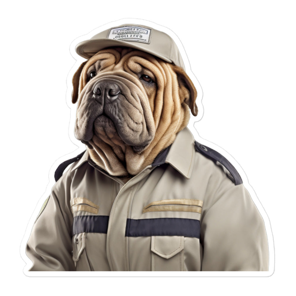 Shar Pei Transit Operator Sticker - Stickerfy.ai