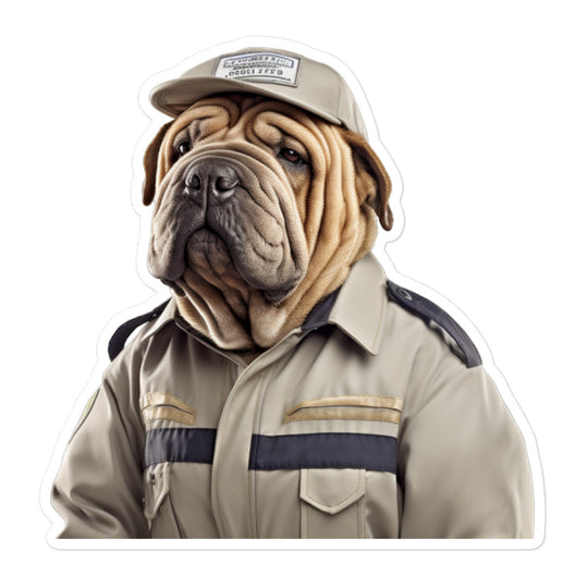 Shar Pei Transit Operator Sticker - Stickerfy.ai