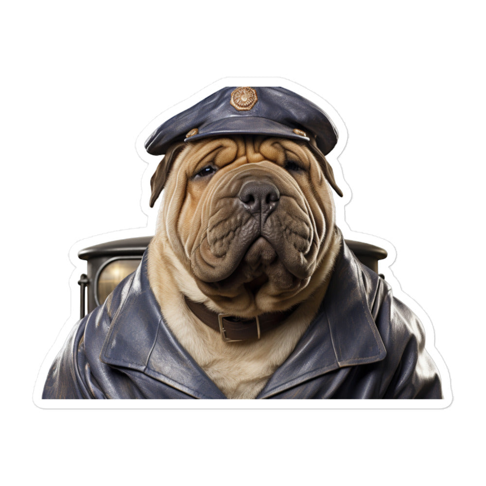 Shar Pei Transit Operator Sticker - Stickerfy.ai