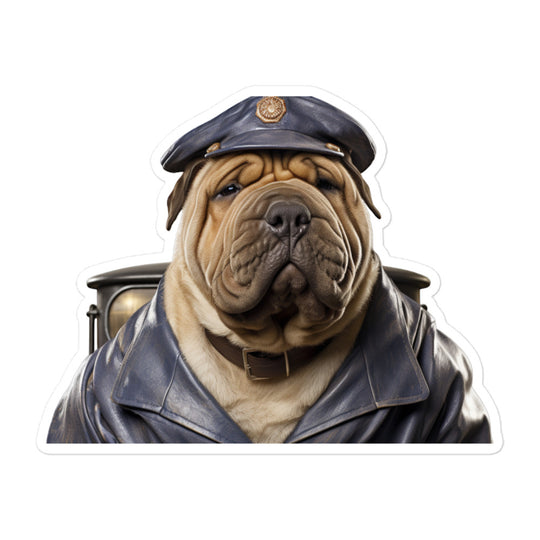 Shar Pei Transit Operator Sticker - Stickerfy.ai