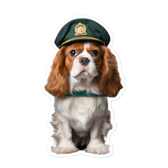 Cavalier King Charles Spaniel Transit Operator Sticker - Stickerfy.ai