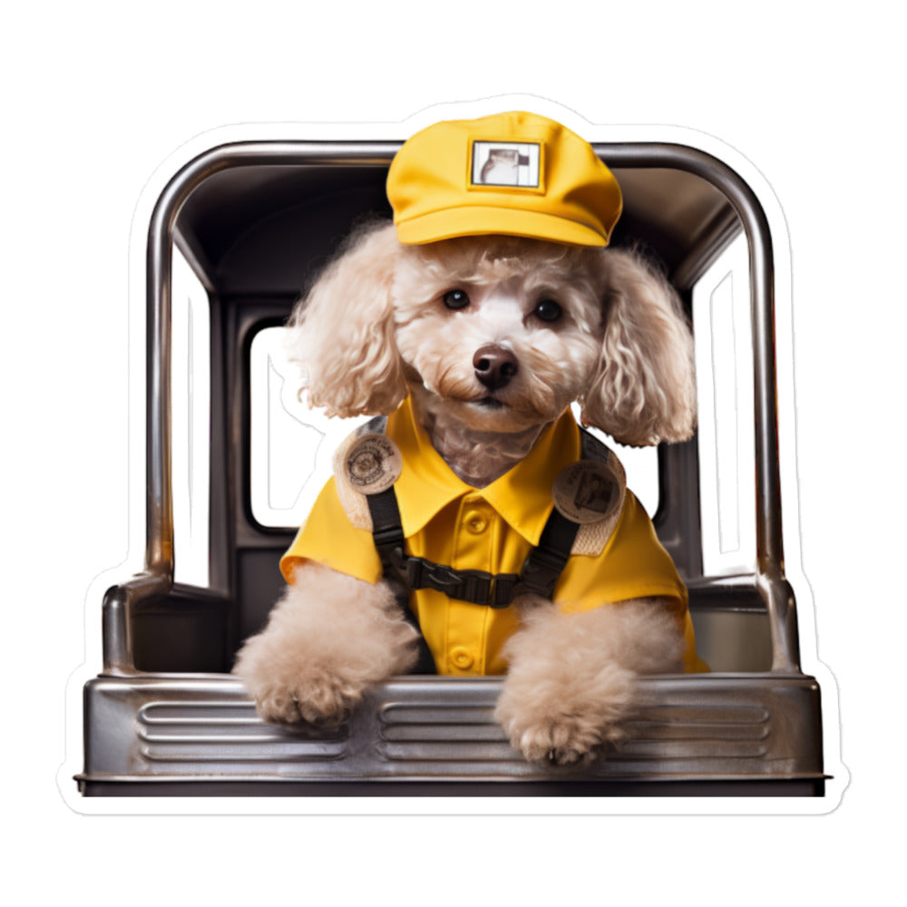 Poodle Transit Operator Sticker - Stickerfy.ai