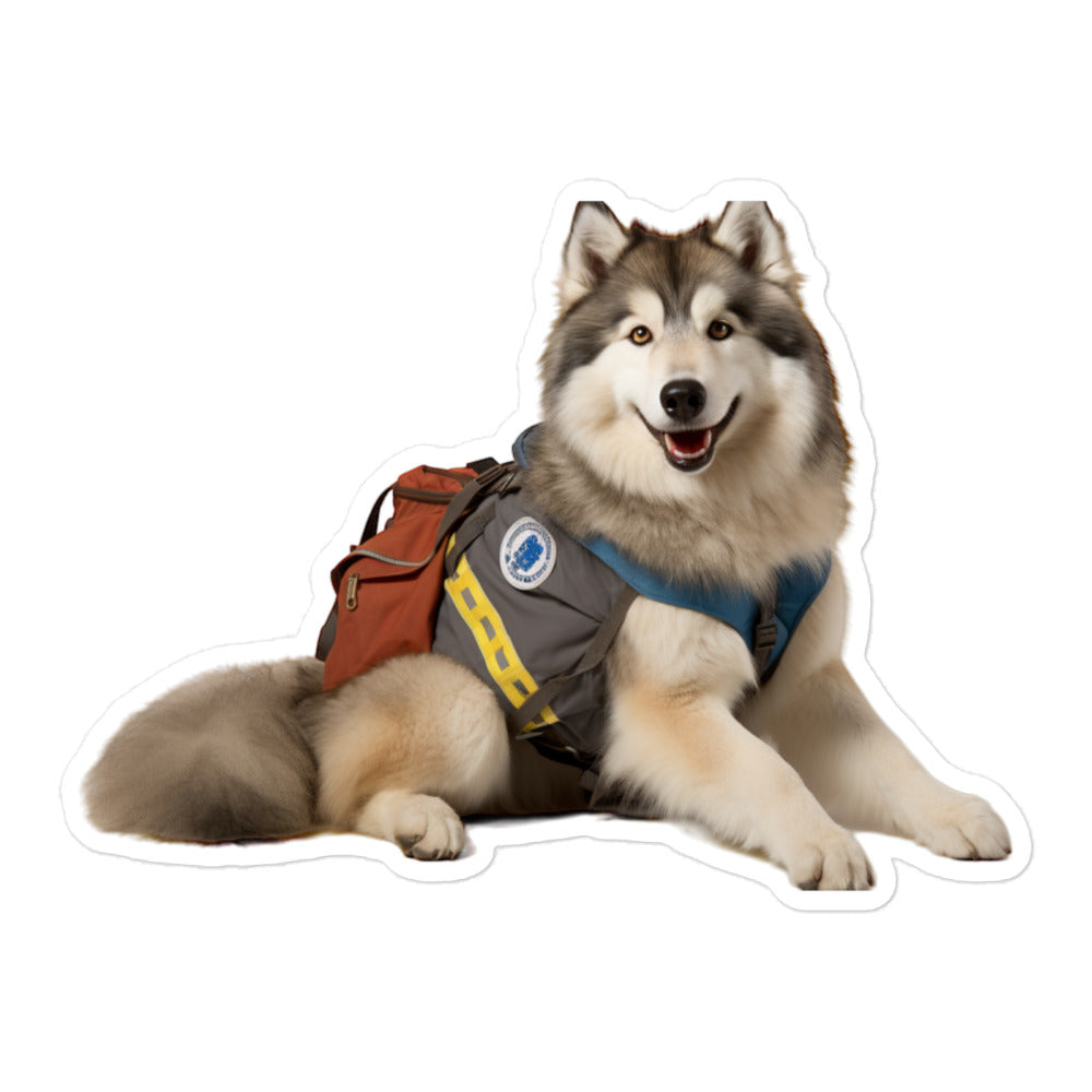 Alaskan Malamute Transit Operator Sticker - Stickerfy.ai