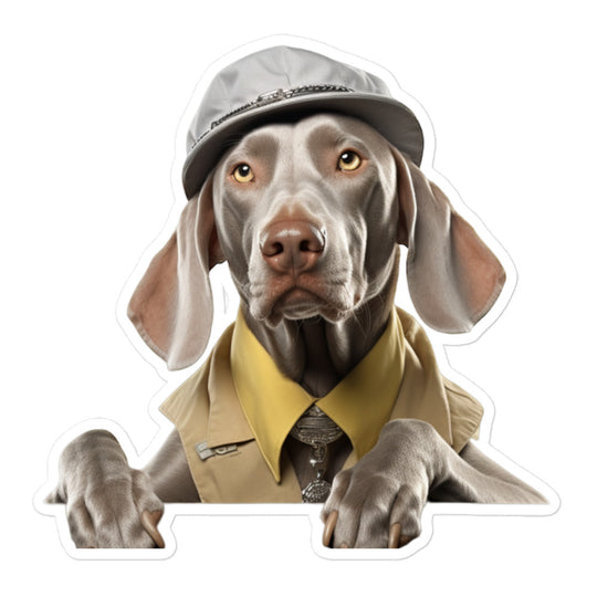 Weimaraner Transit Operator Sticker - Stickerfy.ai