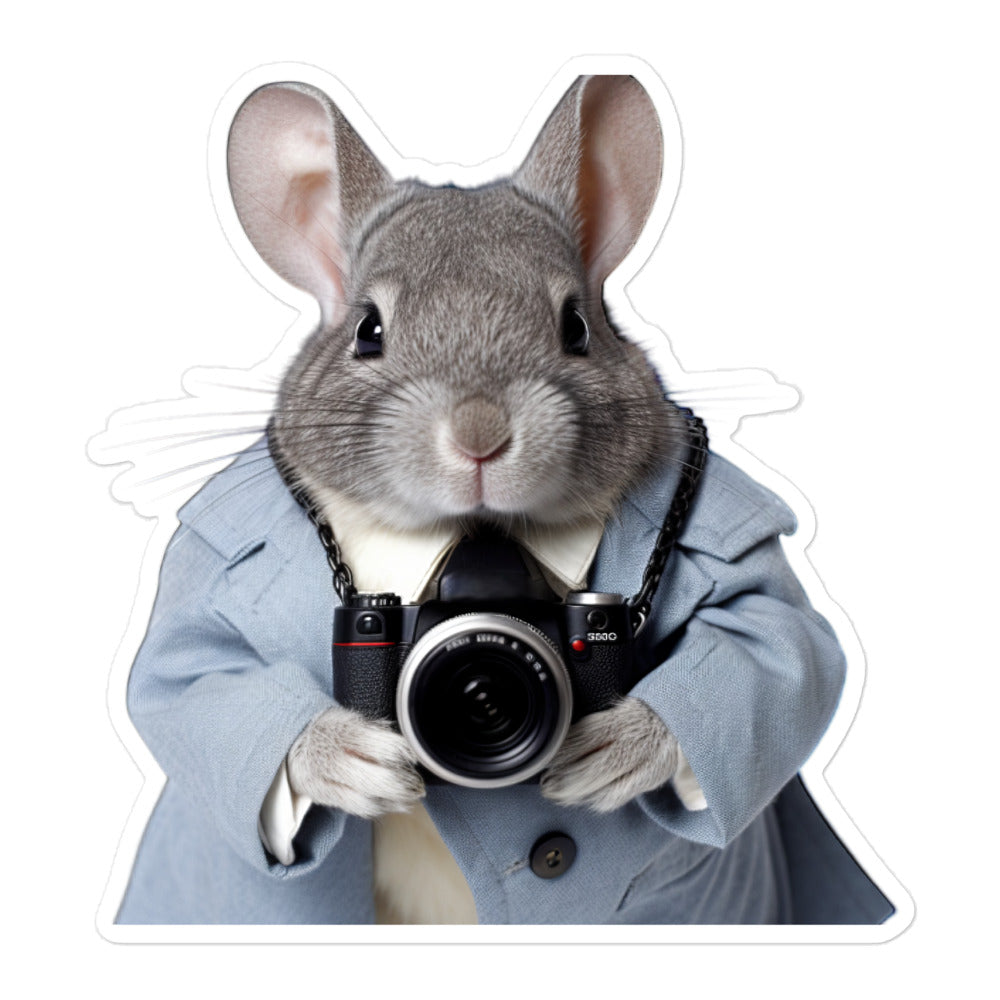Chinchilla Persuasive Sales Bunny Sticker - Stickerfy.ai