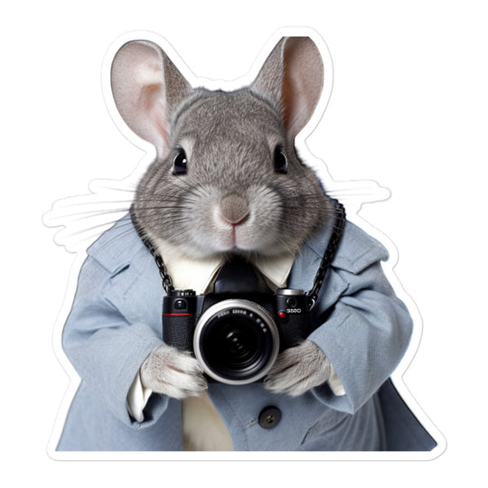 Chinchilla Persuasive Sales Bunny Sticker - Stickerfy.ai