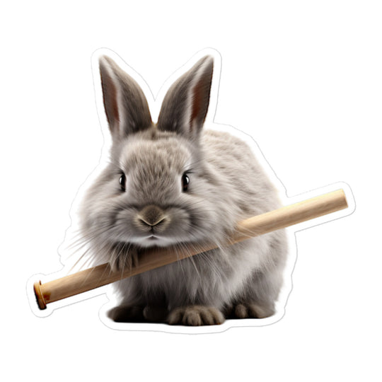 Jersey Wooly Diligent Janitor Bunny Sticker - Stickerfy.ai