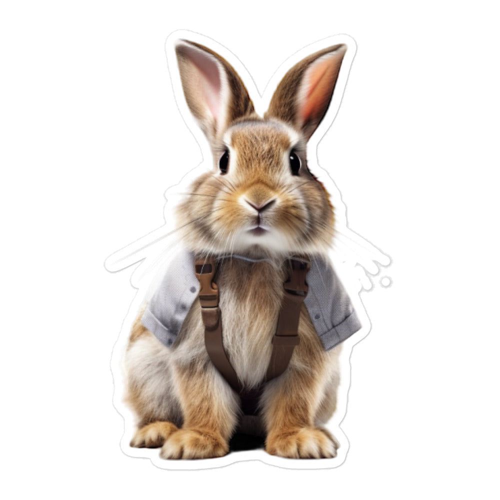 Lionhead Contractor Bunny Sticker - Stickerfy.ai