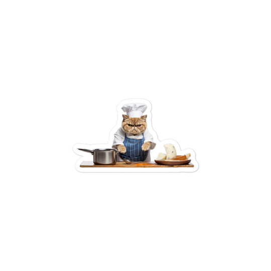 Exotic Shorthair Chef Sticker - Stickerfy.ai