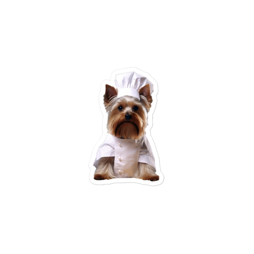 Yorkshire Terrier Chef Sticker - Stickerfy.ai