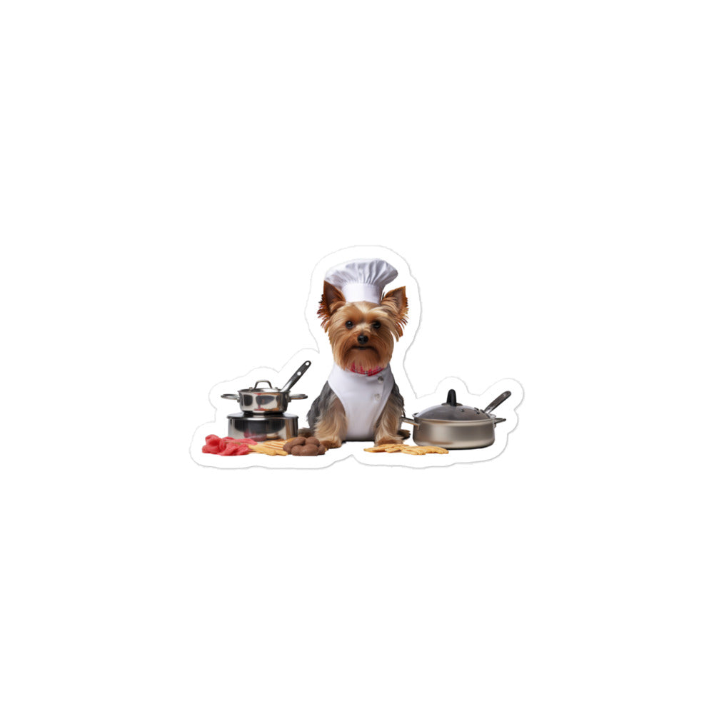 Yorkshire Terrier Chef Sticker - Stickerfy.ai