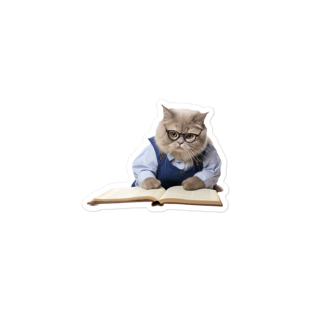 British Shorthair Student Sticker - Stickerfy.ai
