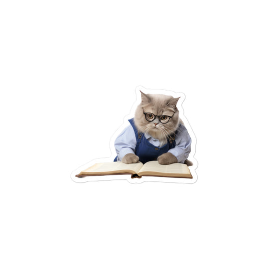 British Shorthair Student Sticker - Stickerfy.ai