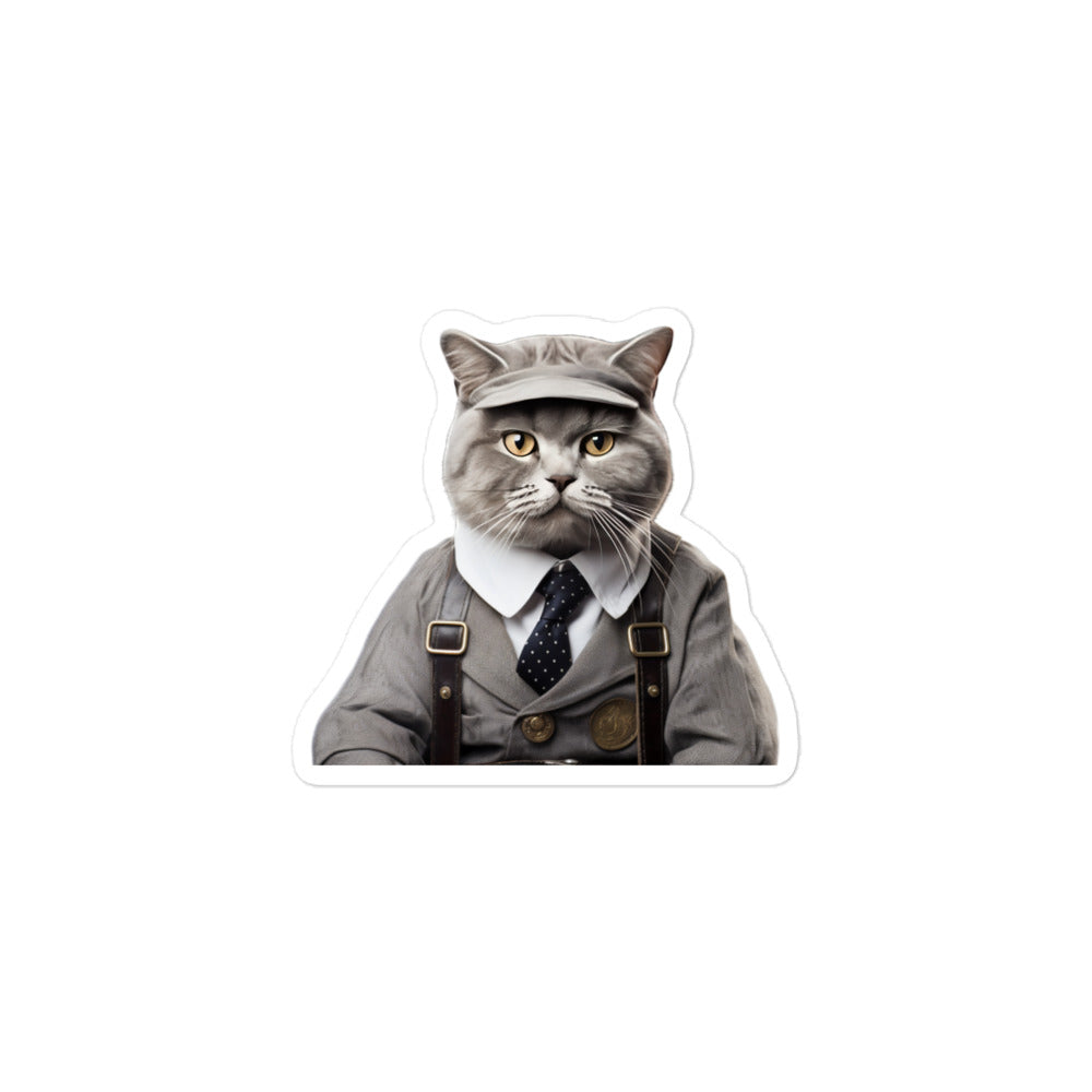 British Shorthair Transit Operator Sticker - Stickerfy.ai