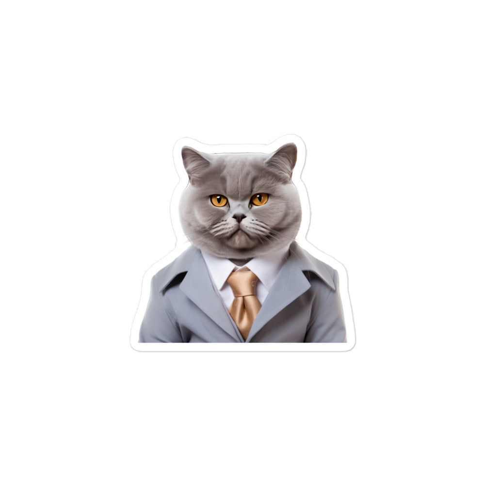 British Shorthair Sales Consultant Sticker - Stickerfy.ai