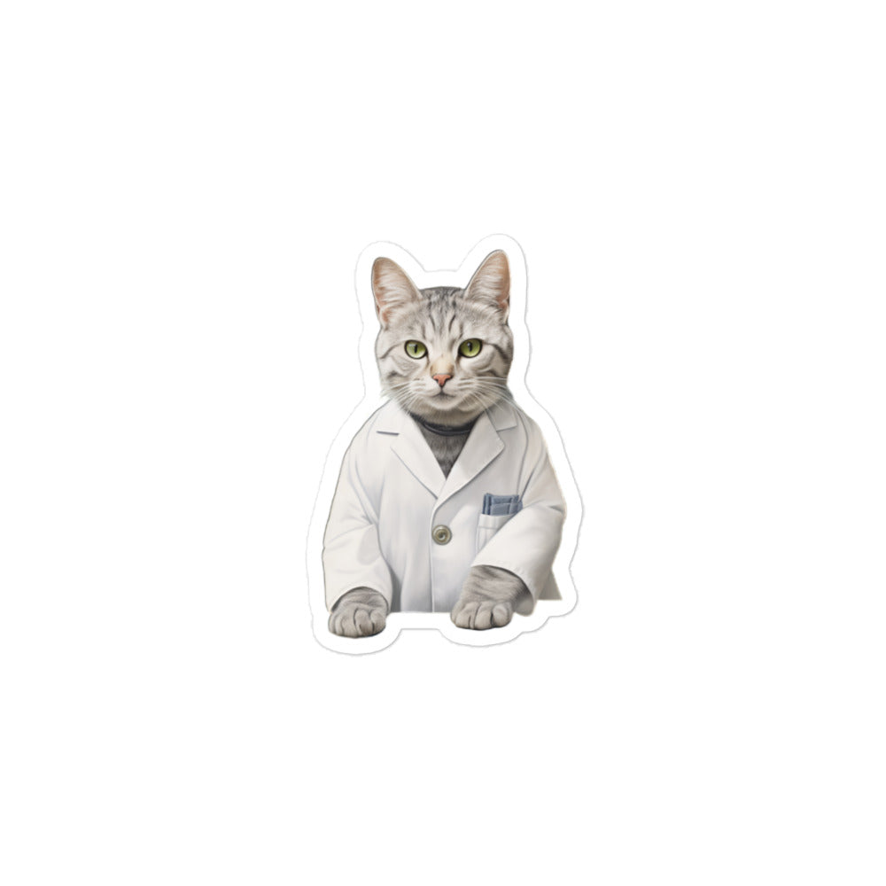 American Shorthair Pharmacist Sticker - Stickerfy.ai