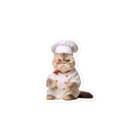 Scottish Fold Chef Sticker - Stickerfy.ai