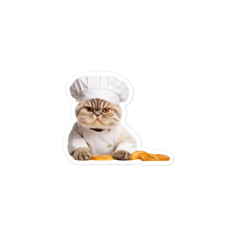 Scottish Fold Chef Sticker - Stickerfy.ai