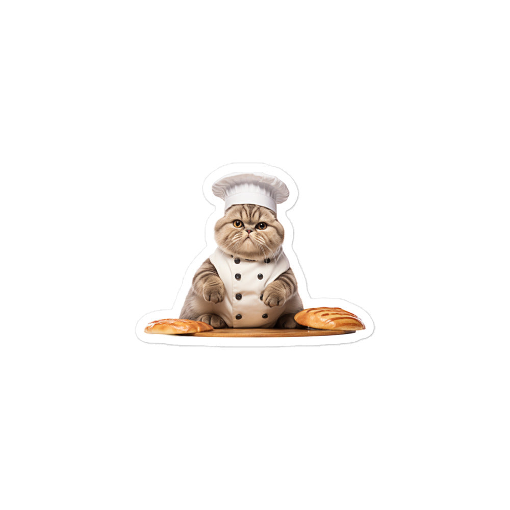 Scottish Fold Chef Sticker - Stickerfy.ai