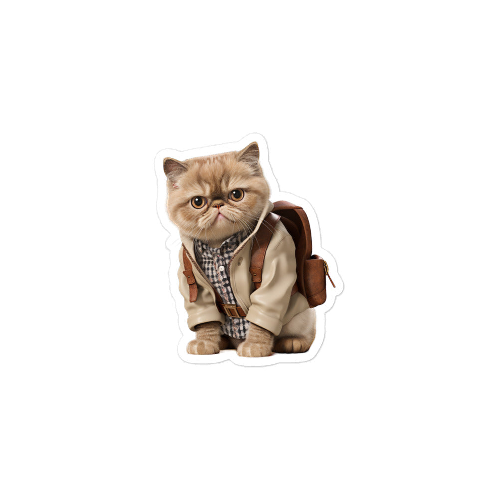 Exotic Shorthair Student Sticker - Stickerfy.ai