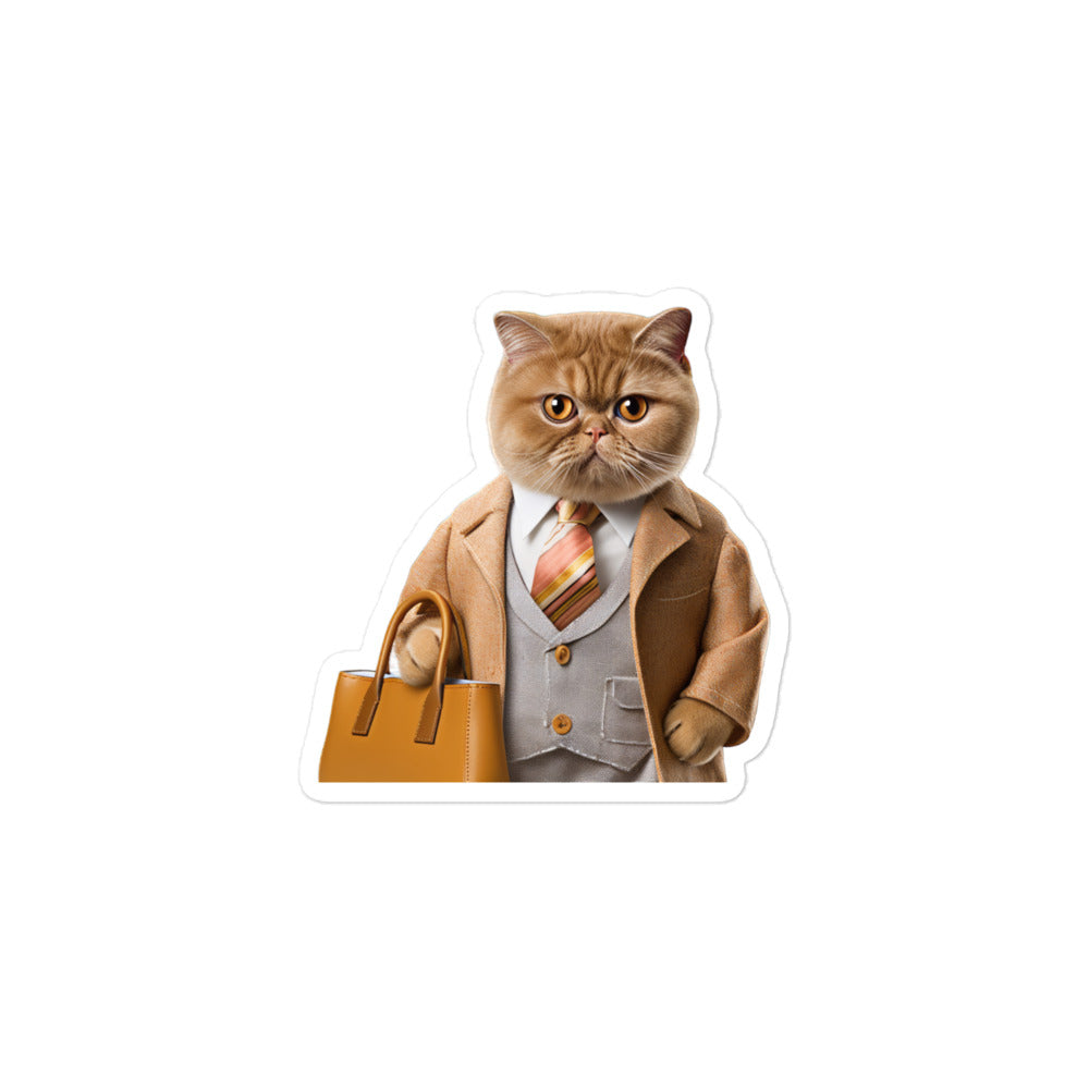 Exotic Shorthair Sales Consultant Sticker - Stickerfy.ai