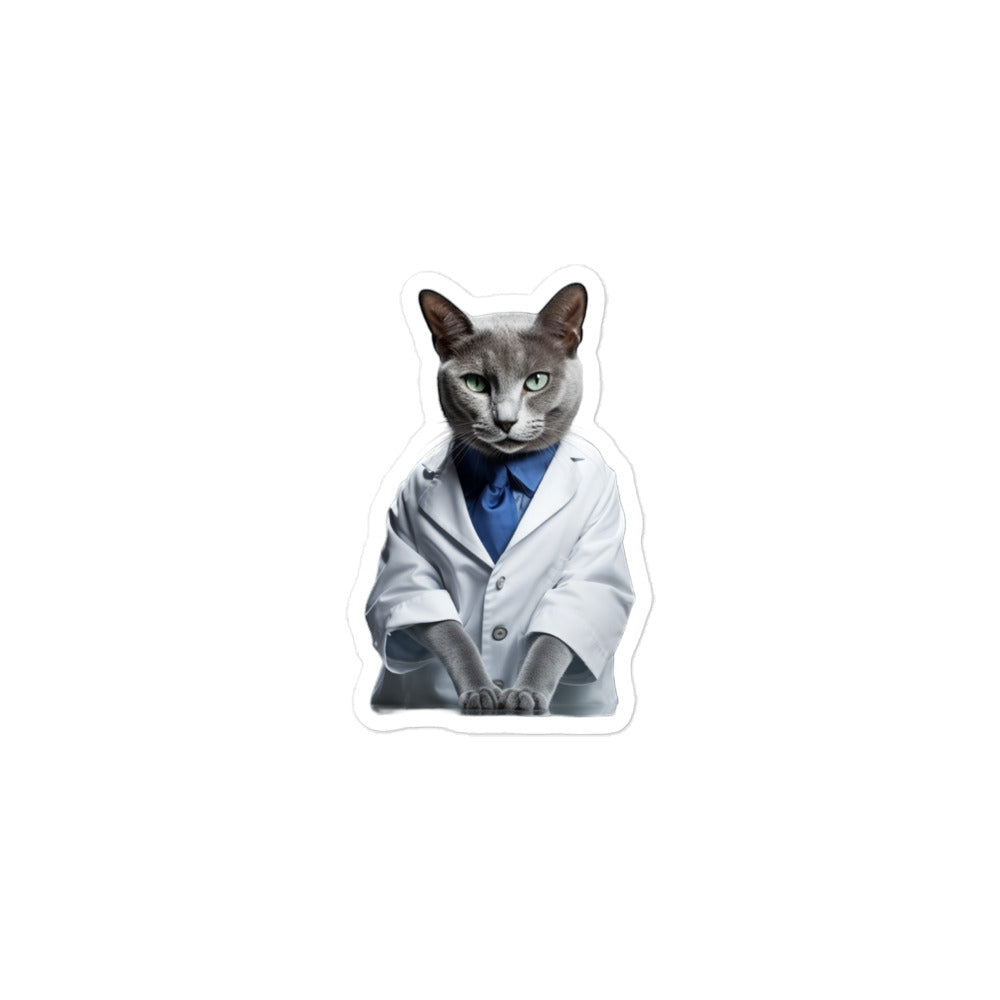 Russian Blue Pharmacist Sticker - Stickerfy.ai