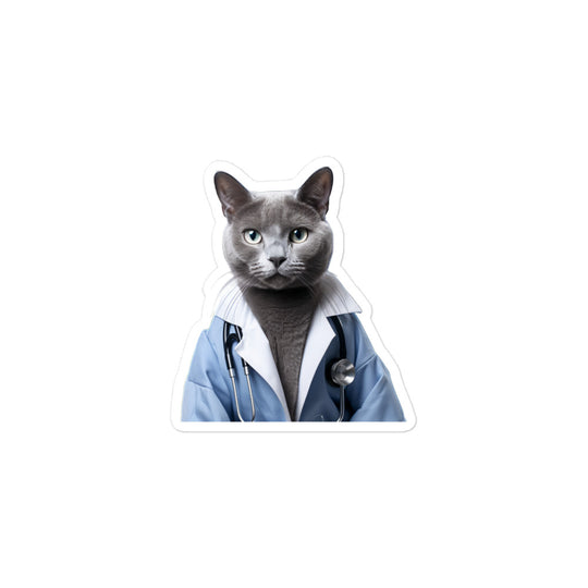 Russian Blue Doctor Sticker - Stickerfy.ai