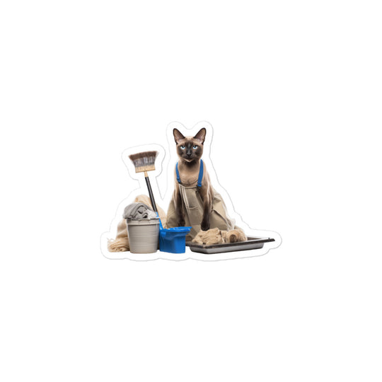 Tonkinese Janitor Sticker - Stickerfy.ai