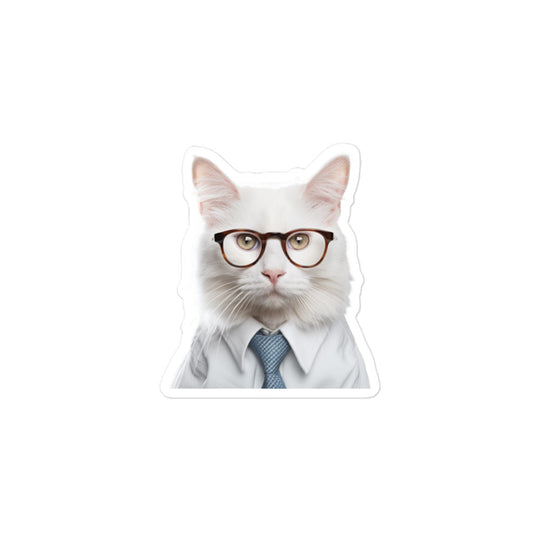 Turkish Van Student Sticker - Stickerfy.ai