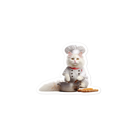 Turkish Van Chef Sticker - Stickerfy.ai