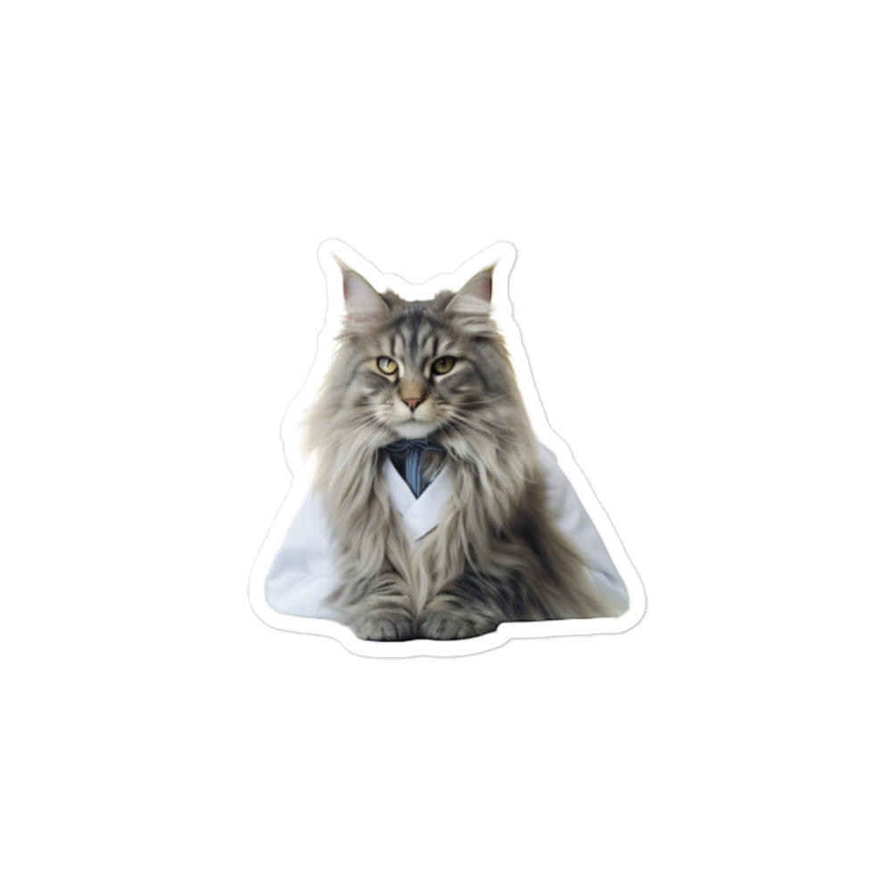 Maine Coon Pharmacist Sticker - Stickerfy.ai