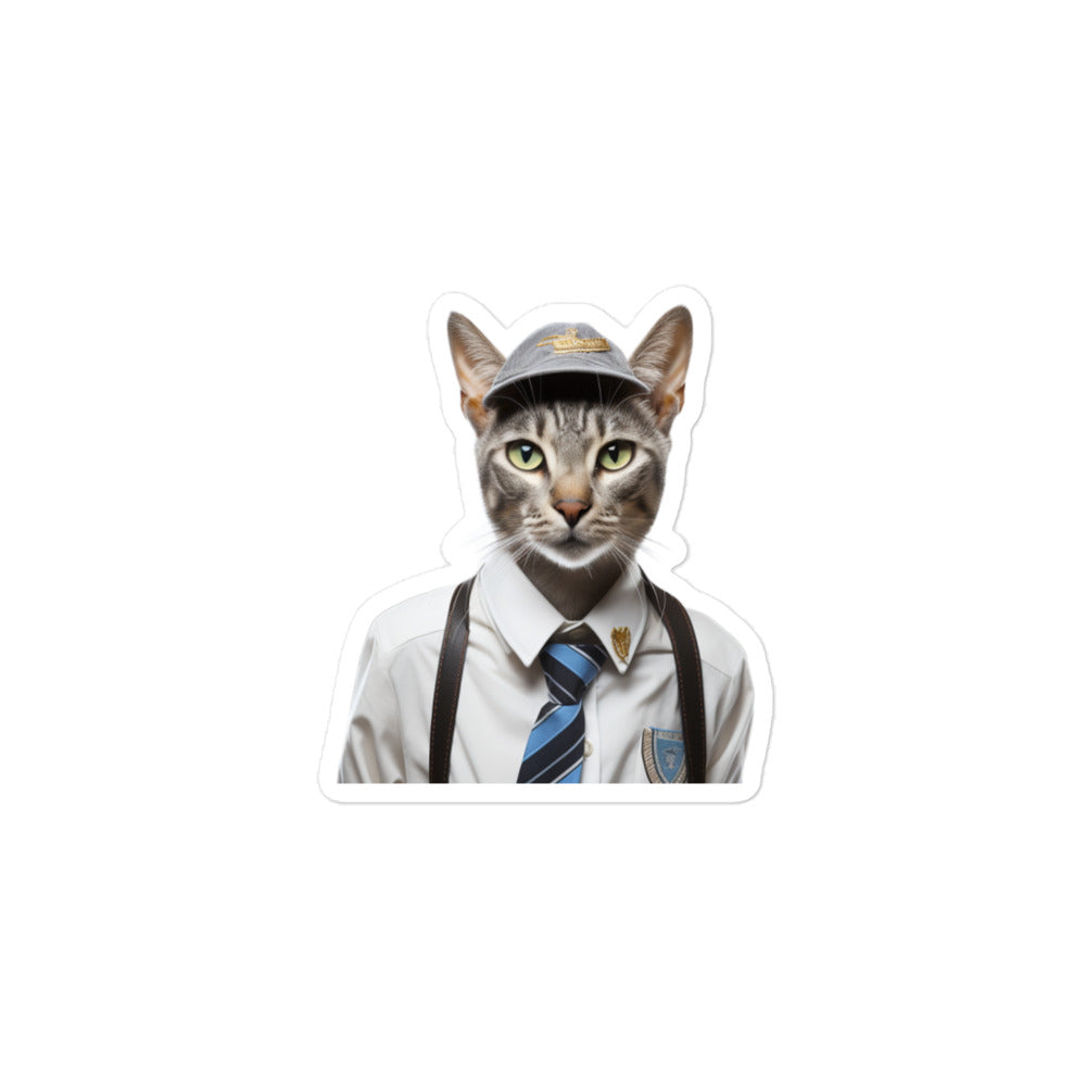 Egyptian Mau Transit Operator Sticker - Stickerfy.ai